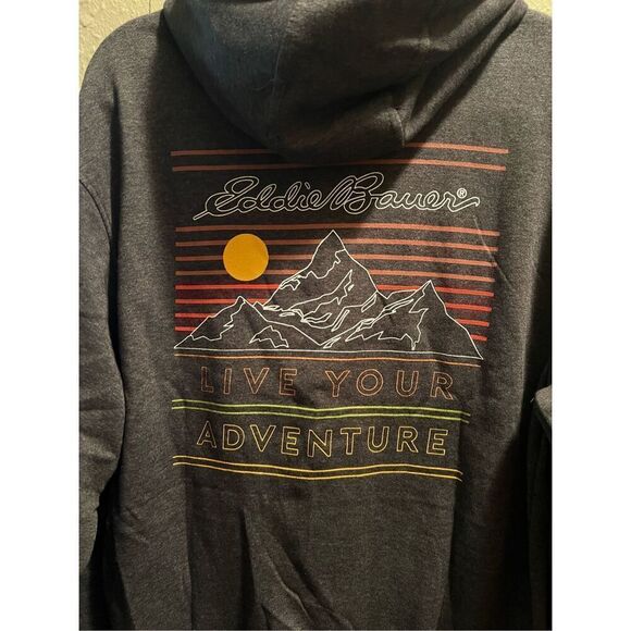 Eddie Bauer Charcoal Heather Grey Pullover Hoodie Woman’s Medium NEW - Picture 13 of 13